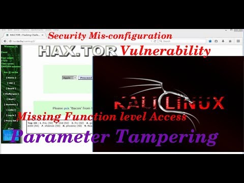 hax.tor.hu solutions | Security Mis-configuration Vulnerability | Parameter Tampering