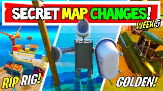 Fortnite | All MAP CHANGE SECRETS | 3rd Water Lower Comparison & Risky Returns | Week 5 (Xbox, PS5)