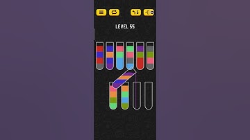 water sort puzzle level 55 😉😚🤗👍/ be fast in solving puzzles😎 / subscribe for more solutions❤️