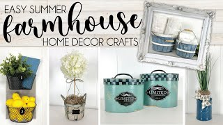 5 EASY Summer Farmhouse Home Decor Crafts | Friend Friday | Dollar Tree DIYS