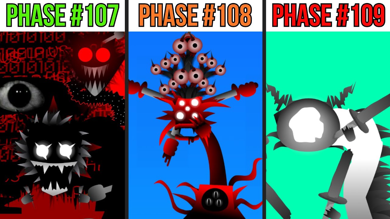 Phase 107 VS Phase 108 VS Phase 109 in Incredibox Sprunki
