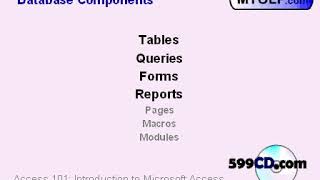 Microsoft Access 101 (for Access 2003) Lesson 02. Database Terminology Profile
