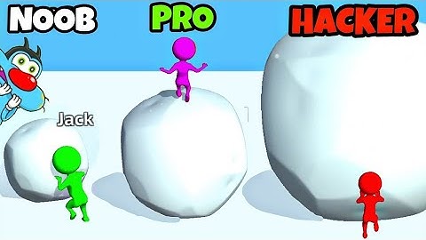 Noob vs Pro vs Hacker |Snow Race | Snow Ball Gameplay Walkthrough (iOS,Android)