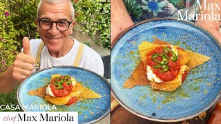 Millefoglie di Pane Carasau con Ricotta e Pomodorini | Ricetta di Chef Max Mariola