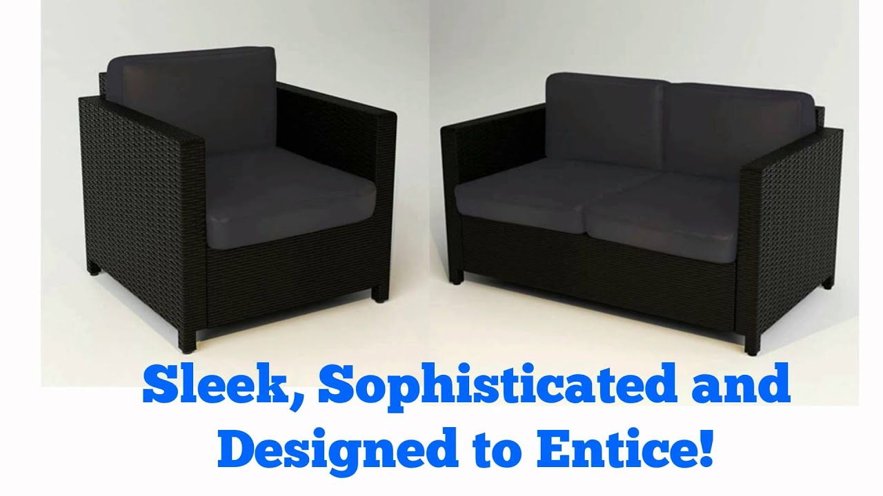 Luxo Bali 4 Pc Wicker Outdoor Furniture Set Black You Luxo Bali 4 Pc Wicker Outdoor Furniture Set Black