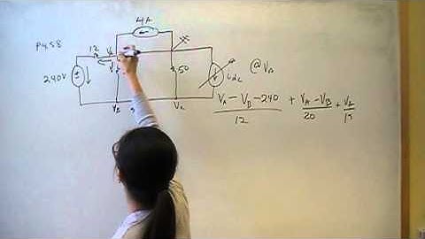 Node Voltage vs Mesh Method P4.58 Nilsson Riedel Electric Circuits 9E Solution