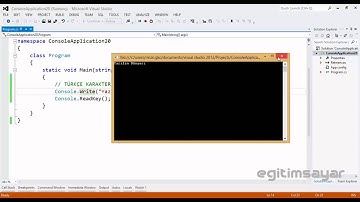 C# Konsol Uygulamaları Ders 3 - Türkçe Karakter Sorununun Çözümü