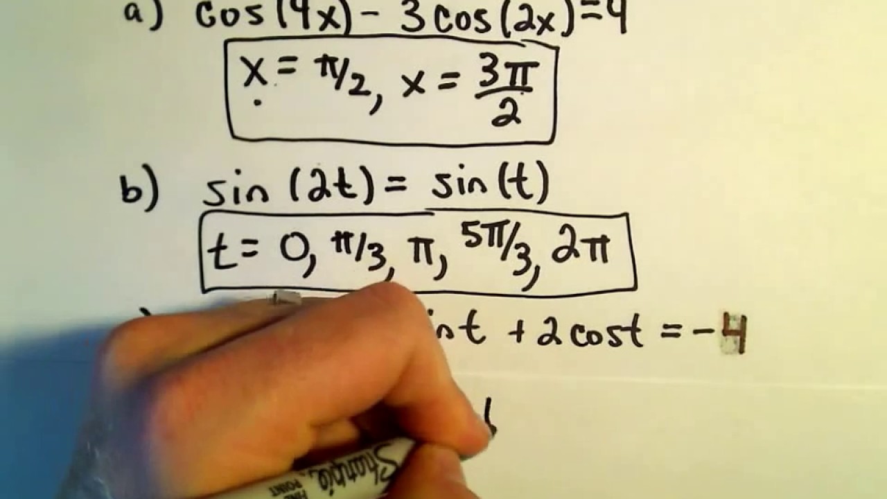 Double Angle Identities Worksheet