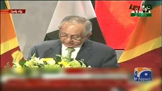 Abdul Razak Dawood addressing a ceremony in Colombo Sri Lanka