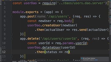 Deleting users from Mongo DB through a Node JS RESTful Web service cs5610 sp20 12219