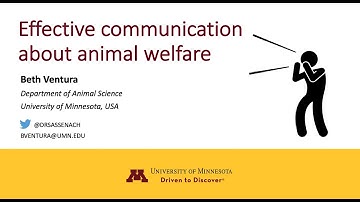 [Beth Ventura]  Effective communication about animal welfare