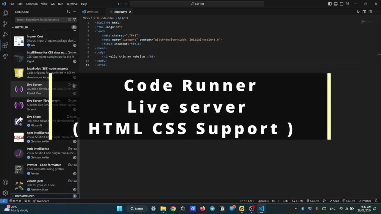 របៀបប្រើប្រាស់ Visual Studio Code | How to use visual studio code for ...