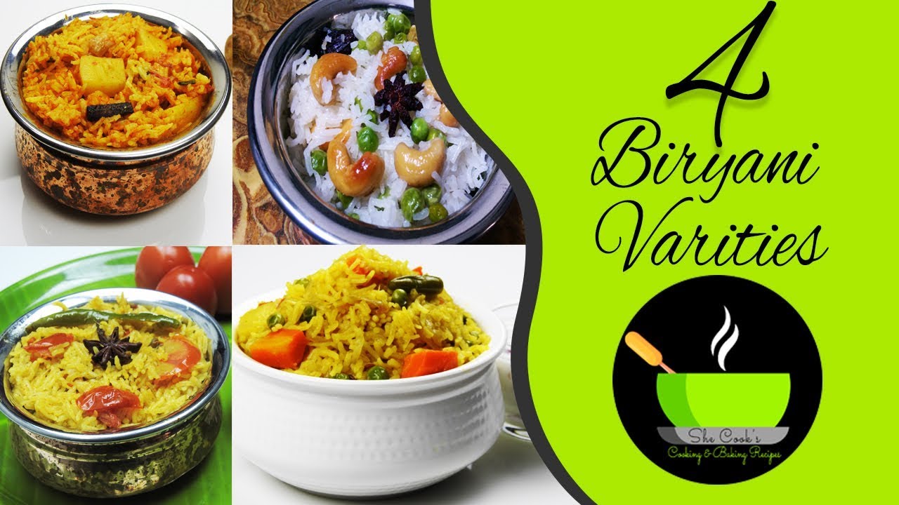 Biryani Varieties | Biryani Recipes | Collection Of Biryani Varieties | Veg Biryani Recipes | She Cooks