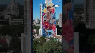 EL IMPRESIONANTE MURAL DE MESSI EN SANTA FE #murales #futbolinfantil #messi #seleccionargentina