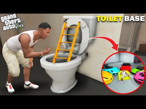 GTA 5 : Franklin Found A New Secret Toilet Base In GTA 5 ! (GTA 5 Mods)