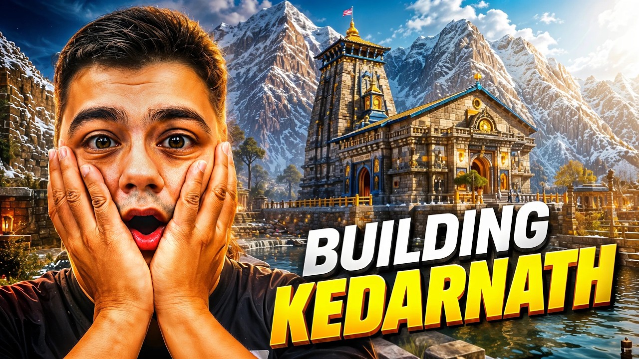 Minecraft Kedarnath Temple Build LIVE 🚩 | Insane Indian Mega Build # ...