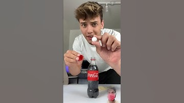 Coke & Mentos Bottle INSIDE Balloon!! *Experiment!* - #Shorts #viral #shortsfeed #youtubeshorts
