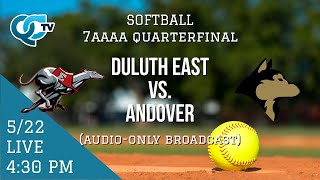 Softball: Duluth East @ Andover 05-22-2024 *7AAAA QF* Full Game | Andover High School | QCTV