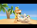 Paperotti in its beach time  the silly funny duck  animated short