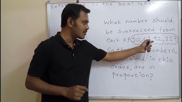 What number should be subtracted from each of 50 61 92 117 so that the numbers so obtained in this