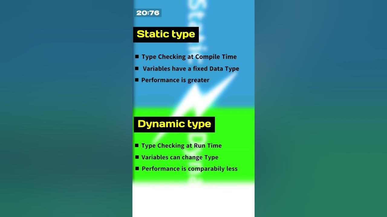 Difference between Static and Dynamic Type Language #javascript #python ...