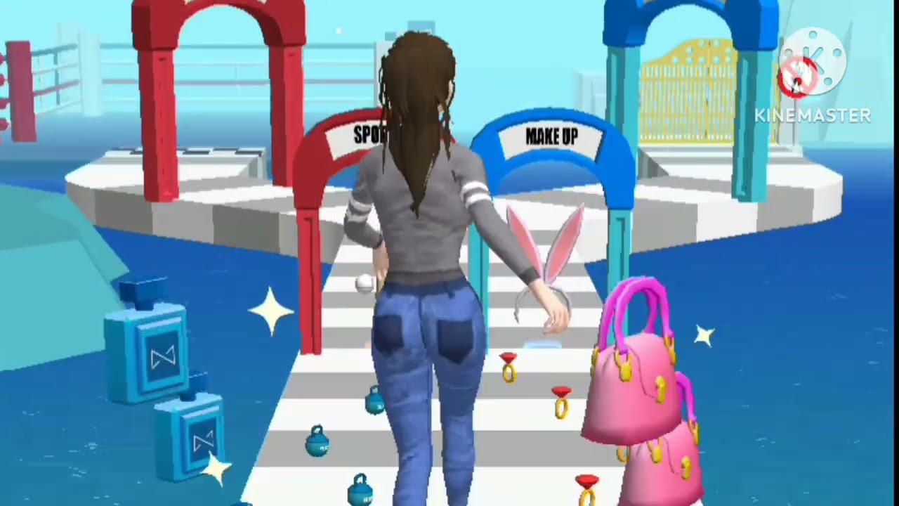 Girl Runner 3D - Gameplay Walkthrough Part 1 All Levels 1 - 5 (Android,iOS)