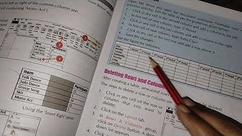 Class 5 Computer Ch 5 Ms Word Working with Tables -part 2