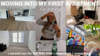 MOVE INTO MY FIRST APARTMENT WITH ME! unpacking, & essentials