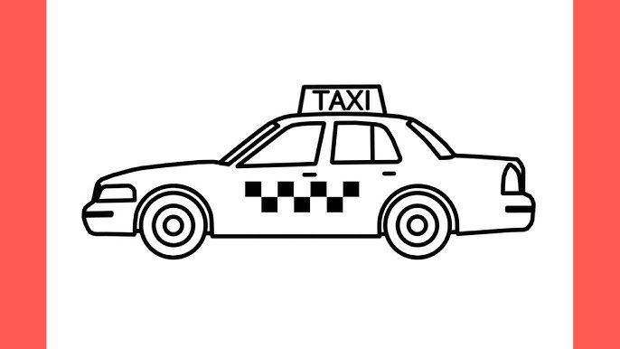 Drawing tutorial. How to draw taxi. Education and activity page for  preschool and school children. Kids worksheet. Step by step art lessons  with car. Vector illustration. 27929894 Vector Art at Vecteezy