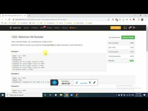 leetcode 1323 || Weekly Contest 172 || Maximum 69 Number || Easy question || latest question