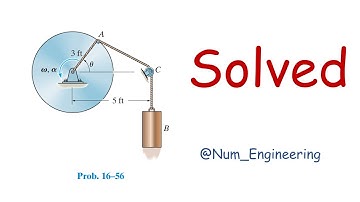 *16–56. At the instant shown, the disk is rotating with anangular | Engineering Mechanics