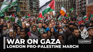 Solidarity with Palestine: Tens of thousands march through central London by Al Jazeera English 63,699 views 17 hours ago 2 minutes, 39 seconds