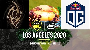 [DOTA 2 LIVE] OG VS Ninjas in Pyjamas NIP live l ESL ONE LOS ANGELES MAJOR 2020 LIVE l DOTA2