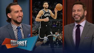 How optimistic should Nets fans feel after Ben Simmons' viral airball? | NBA | FIRST THINGS FIRST
