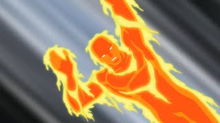 Human Torch action scenes from the cartoons Compilation(19942014)