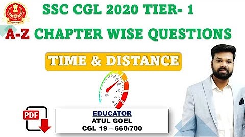 SSC CGL 2020 TIER 1 ALL QUESTIONS | TIME & DISTANCE | SHORTEST SOLUTIONS