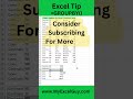 Excel Tip: Group By #excel #exceltips #spreadsheet #impressyourboss