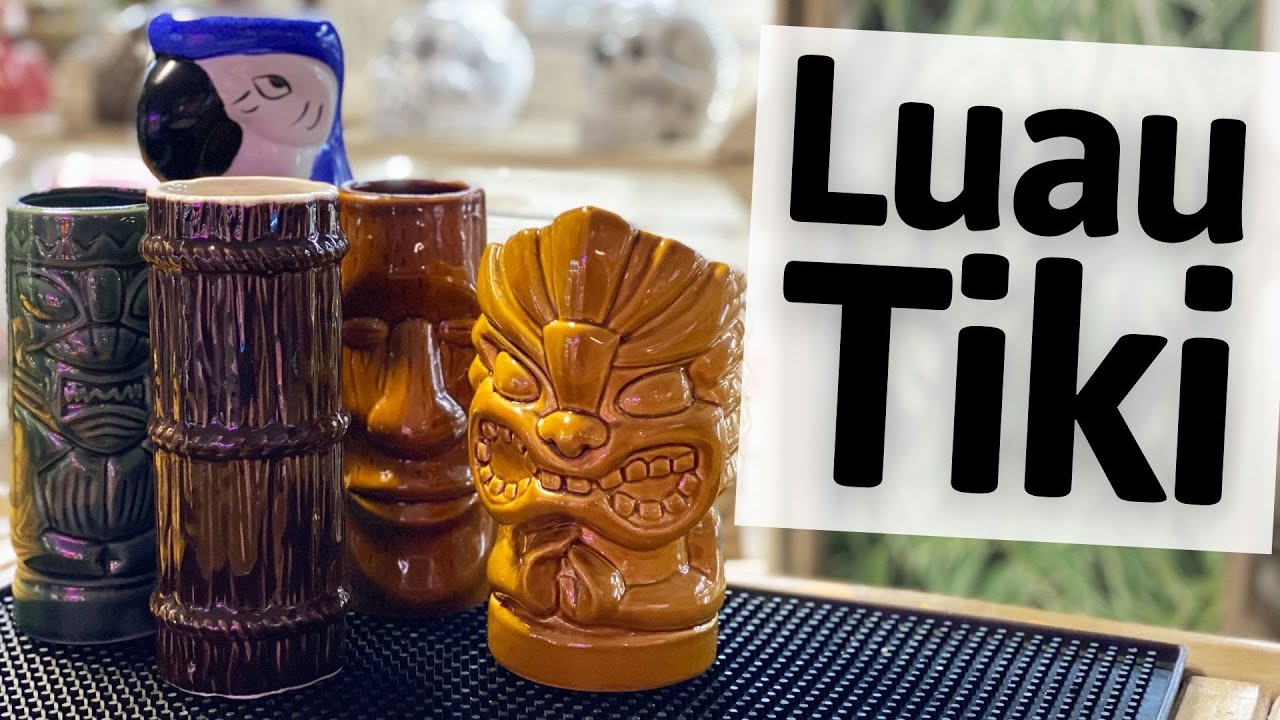 mugs de cocktail en céramique Lot de 5 Mugs Luau Tiki pack de fête en céramique 