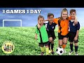 3 SOCCER GAMES IN 1 DAY | KIDS PLAYING ON SOCCER SATURDAY | PHILLIPS FamBam Vlogs