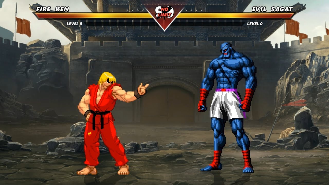 FIRE KEN vs EVIL SAGAT - Highest Level Amazing Fight! - YouTube