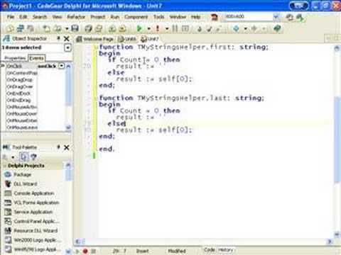 Delphi Programming Tutorial #29 - Class Helpers