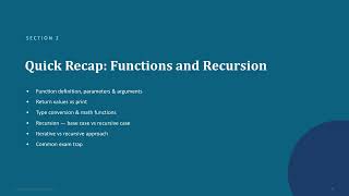 Loops, Functions and Recursion | Revision and Practice Questions