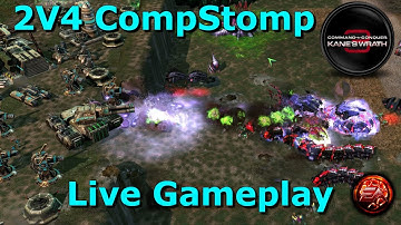 CnC 3 Kanes Wrath , ONE VISION MOD , 2v4 Compstomp vs BRUTAL Ai , W/Mad Animal , HD 2017