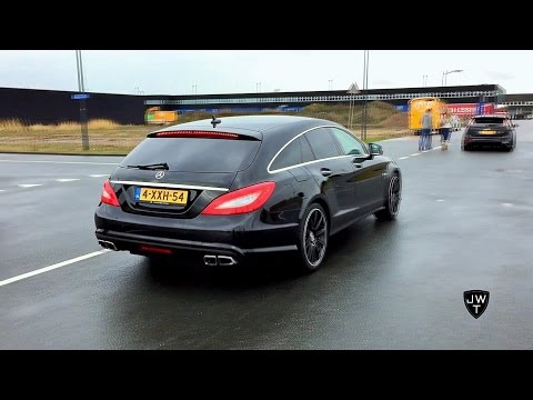 Mercedes-Benz CLS63 AMG Shooting Brake Accelerations! Exhaust Sounds!