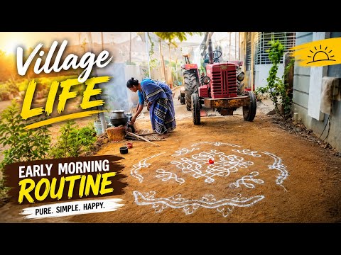 5 AM VILLAGE LIFE 🌿 PEACEFUL MORNING ROUTINE #VillageLife #MorningRoutine #IndianVillageLife