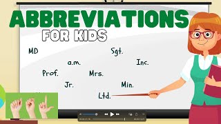 ASL Abbreviations for Kids