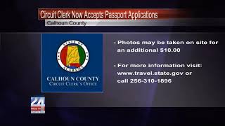 Passport Applications Can Now be Accepted at the Calhoun County Circuit Clerk's Office