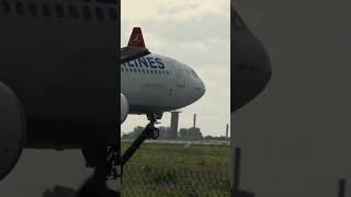 Airbus A330 Turkish Airlines Take off Roissy CDG Airport