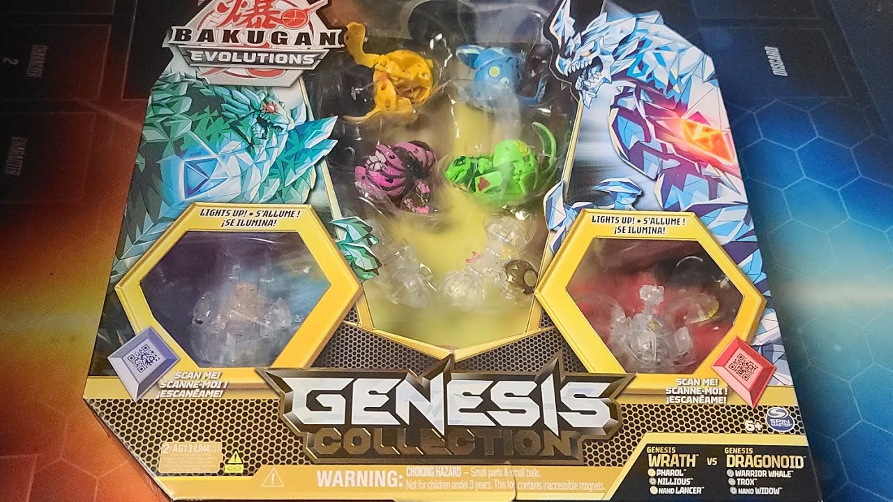 Opening GENESIS DRAGONOID & WRATH - Bakugan: Evolutions Exclusive Light-Up  Toys [Genesis Collection] 