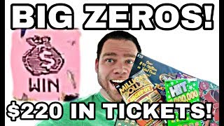 I spent $220 on lottery tickets and found BIG ZEROS! Chase round 2